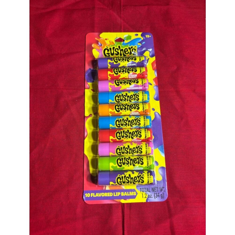 New Gushers 10-Pack Flavored Lip Balms — Assorted Bright Colors